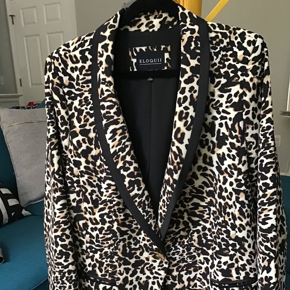 Leopard Eloquii blazer